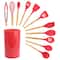 MegaChef Red Silicone & Wood Cooking Utensils Set, 12ct.